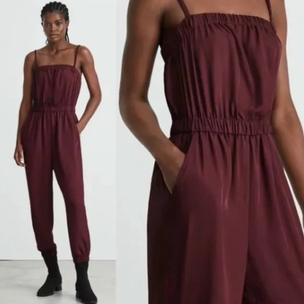 Burgundy Party of One Jumpsuit Everlane